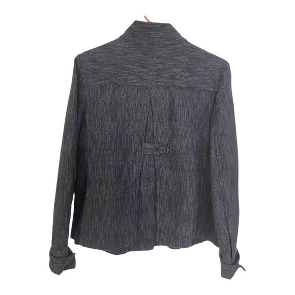 J Jill Blue Tweed Button Up Blazer Jacket Small - Picture 6 of 6